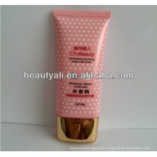 plastic squeeze flat BB cream tube for cosmetics packaging